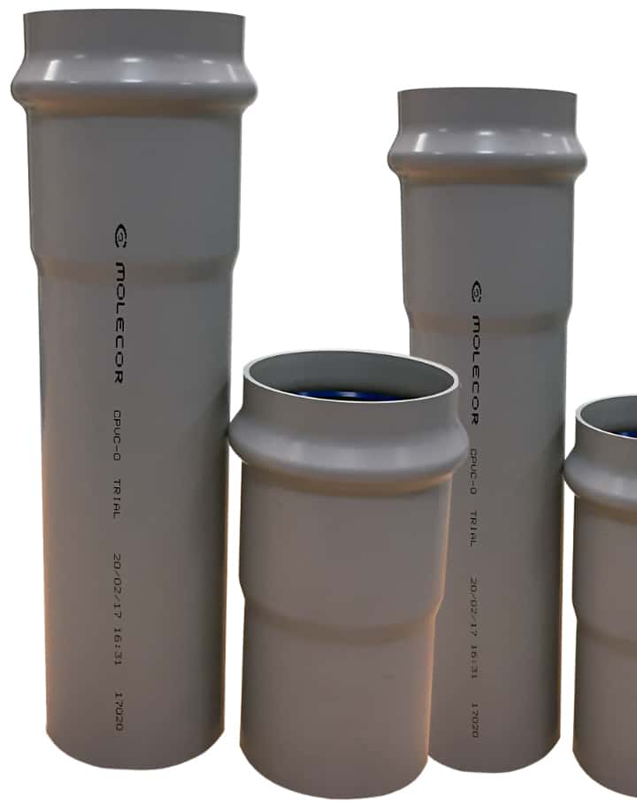 CPVCO Pipes larger diameter yet still tough under high temp and